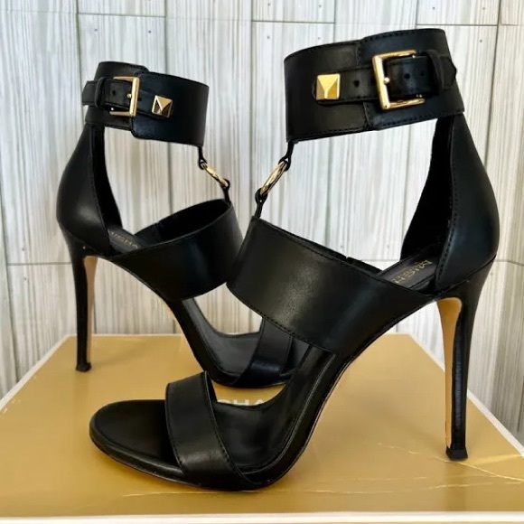 MICHAEL KORS Amos Leather Sandal, size 8, black - Picture 4 of 6